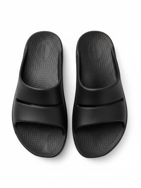 OOFOS OOahh Men's Black Recovery Slide Sandals Size M9 / W11